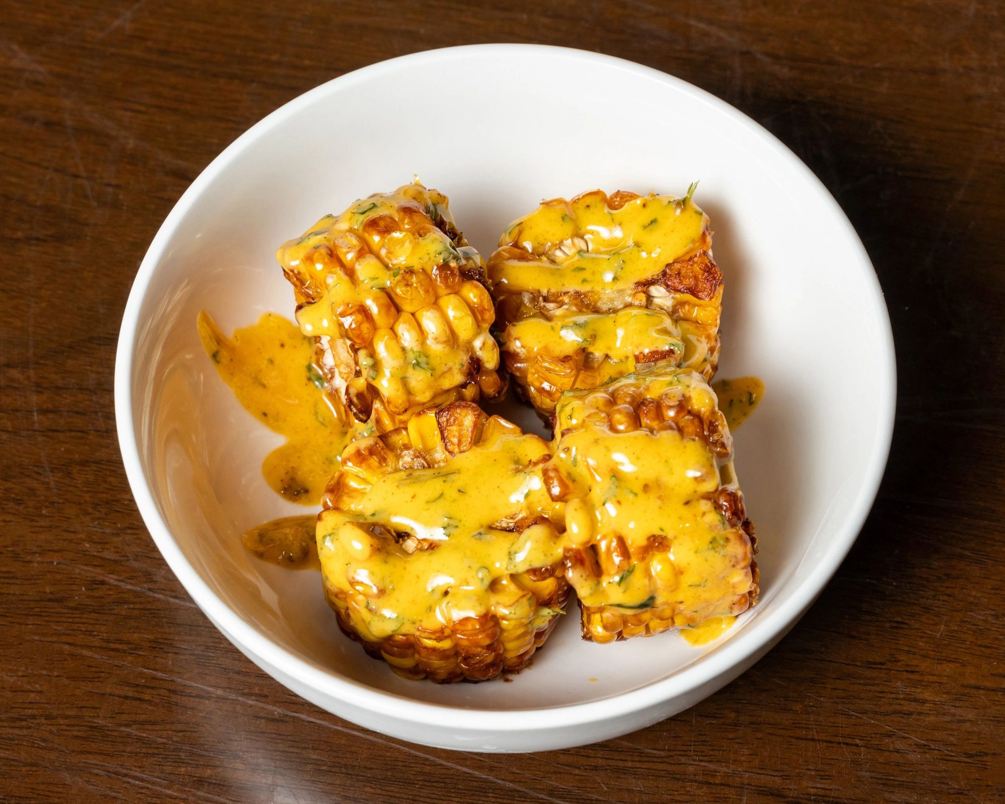 Trap Fried Corn in a bowl